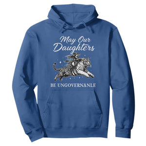 May Our Daughters Be Ungovernable Hoodie Cowgirl Western Cowgirl Hell Cat Women's Rights TS14 Royal Blue Print Your Wear