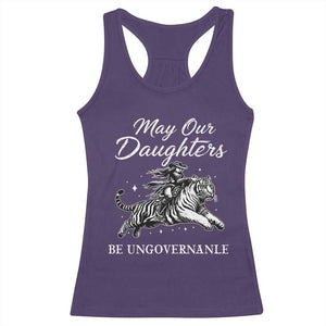 May Our Daughters Be Ungovernable Racerback Tank Top Cowgirl Western Cowgirl Hell Cat Women's Rights TS14 Purple Print Your Wear