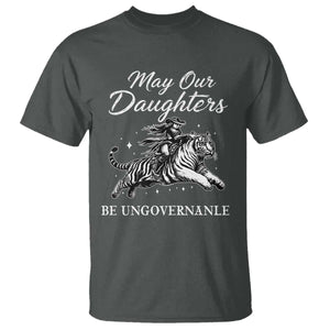 May Our Daughters Be Ungovernable T Shirt Cowgirl Western Cowgirl Hell Cat Women's Rights TS14 Dark Heather Print Your Wear