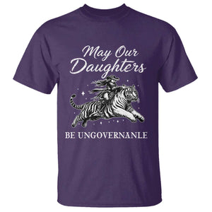 May Our Daughters Be Ungovernable T Shirt Cowgirl Western Cowgirl Hell Cat Women's Rights TS14 Purple Print Your Wear