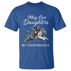 May Our Daughters Be Ungovernable T Shirt Cowgirl Western Cowgirl Hell Cat Women's Rights TS14 Royal Blue Print Your Wear