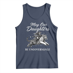 May Our Daughters Be Ungovernable Tank Top Cowgirl Western Cowgirl Hell Cat Women's Rights TS14 Navy Print Your Wear