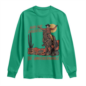 May Our Daughters Be Ungovernable Long Sleeve Shirt Retro Cowgirl Western Feminist Protest TS14 Irish Green Print Your Wear