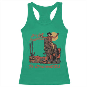 May Our Daughters Be Ungovernable Racerback Tank Top Retro Cowgirl Western Feminist Protest TS14 Irish Green Print Your Wear