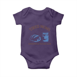 Tired Moms Sourdough Socail Club Baby Onesie Funny Baking Baker Humor TS14 Purple Print Your Wear