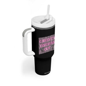 Currently Crashing Out Tumbler With Handle Coquette Pink Bow Sarcastic Funny Quote TS14 Print Your Wear