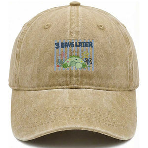 3 Days Later Washed Cotton Baseball Cap Funny Easter Christian Faith Meme TS14 Print Your Wear