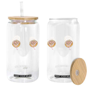 Funny Cinnamon Roll Glass Can Double Bakery Meme TS14 Print Your Wear