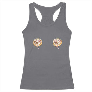 Funny Cinnamon Roll Racerback Tank Top Double Bakery Meme TS14 Charcoal Print Your Wear