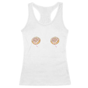 Funny Cinnamon Roll Racerback Tank Top Double Bakery Meme TS14 White Print Your Wear