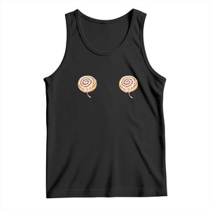 Funny Cinnamon Roll Tank Top Double Bakery Meme TS14 Black Print Your Wear