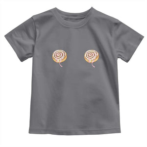 Funny Cinnamon Roll Toddler T Shirt Double Bakery Meme TS14 Charcoal Print Your Wear