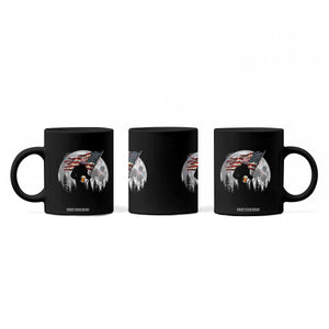 Bigfoot Drinking Beer 4th of July Coffee Mug Sasquatch Hiking Moon American Flag TS14 Print Your Wear