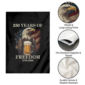 250 Years Of Freedom Garden Flag Bald Eagle Drinking Beer American Flag TS14 Print Your Wear