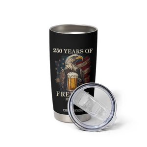 250 Years Of Freedom Tumbler Cup Bald Eagle Drinking Beer American Flag TS14 Print Your Wear