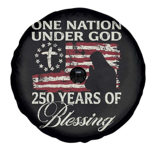 250th Anniversary USA Spare Tire Cover One Nation Under God 250 Years Of Blessing TS14 Print Your Wear