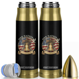One Nation Under God 250 Years Of Blessing Bullet Tumbler Christian Cross Bald Eagle 4th of July TS14 Black Print Your Wear