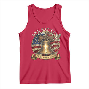 One Nation Under God 250 Years Of Blessing Tank Top Christian Cross Bald Eagle 4th of July TS14 Red Print Your Wear