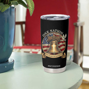 One Nation Under God 250 Years Of Blessing Tumbler Cup Christian Cross Bald Eagle 4th of July TS14 Print Your Wear
