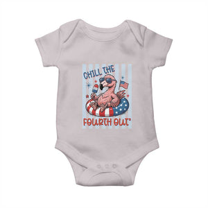 Chill The Fourth Out Baby Onesie Flamerica Flamingo 4th Of July