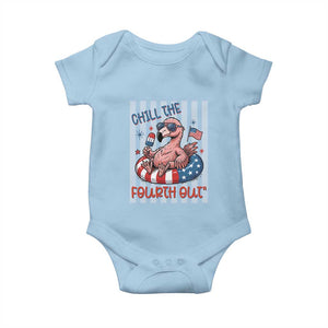 Chill The Fourth Out Baby Onesie Flamerica Flamingo 4th Of July
