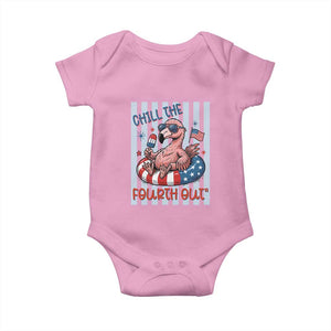 Chill The Fourth Out Baby Onesie Flamerica Flamingo 4th Of July