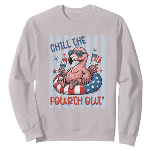 Chill The Fourth Out Sweatshirt Flamerica Flamingo 4th Of July