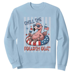 Chill The Fourth Out Sweatshirt Flamerica Flamingo 4th Of July
