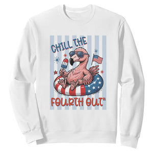 Chill The Fourth Out Sweatshirt Flamerica Flamingo 4th Of July