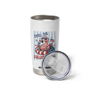 Chill The Fourth Out Tumbler Cup Flamerica Flamingo 4th Of July