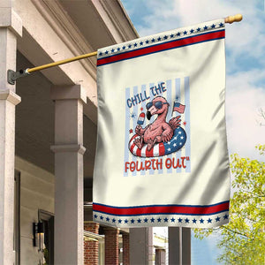 Chill The Fourth Out Patriotic Garden Flag Flamerica Flamingo 4th Of July TS14 Modern Beige Red Print Your Wear