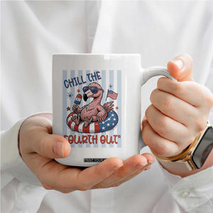 Chill The Fourth Out Coffee Mug Flamerica Flamingo 4th Of July