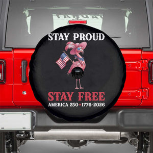 250 Years Anniversary Spare Tire Cover Flamingo 4Th Of July Patriotic USA Independence Flamerica
