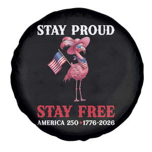 250 Years Anniversary Spare Tire Cover Flamingo 4Th Of July Patriotic USA Independence Flamerica