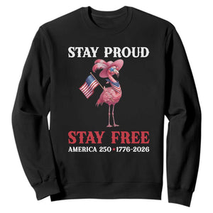250 Years Anniversary Sweatshirt Flamingo 4Th Of July Patriotic USA Independence Flamerica