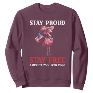 250 Years Anniversary Sweatshirt Flamingo 4Th Of July Patriotic USA Independence Flamerica