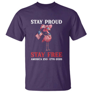 250 Years Anniversary T Shirt Flamingo 4Th Of July Patriotic USA Independence Flamerica TS14 Purple Print Your Wear