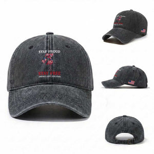 250 Years Anniversary Washed Cotton Baseball Cap Flamingo 4Th Of July Patriotic USA Independence Flamerica TS14 Washed Cap Universal Fit Dark Gray Print Your Wear