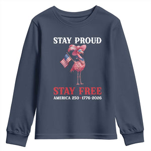 250 Years Anniversary Youth Sweatshirt Flamingo 4Th Of July Patriotic USA Independence Flamerica