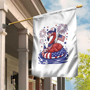 Flamingo 4Th Of July Patriotic USA American Flag Garden Flag