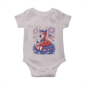 Flamingo 4Th Of July Patriotic USA American Flag Baby Onesie