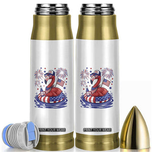 Flamingo 4Th Of July Patriotic USA American Flag Bullet Tumbler