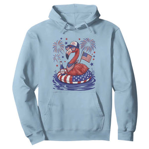 Flamingo 4Th Of July Patriotic USA American Flag Hoodie