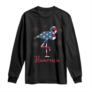 Flamingo 4Th Of July Patriotic USA Independence Flamerica Long Sleeve Shirt