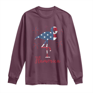 Flamingo 4Th Of July Patriotic USA Independence Flamerica Long Sleeve Shirt