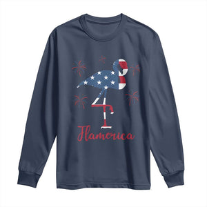 Flamingo 4Th Of July Patriotic USA Independence Flamerica Long Sleeve Shirt