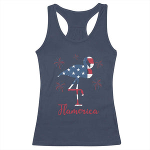 Flamingo 4Th Of July Patriotic USA Independence Flamerica Racerback Tank Top
