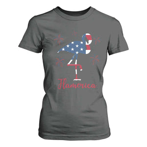 Flamingo 4Th Of July Patriotic USA Independence Flamerica T Shirt For Women TS14 Dark Heather Print Your Wear
