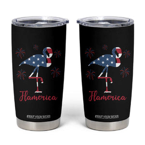 Flamingo 4Th Of July Patriotic USA Independence Flamerica Tumbler Cup
