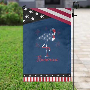 Flamingo 4Th Of July USA Independence Flamerica Patriotic Garden Flag